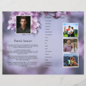 Floral Funeral Programme Sjabloon (Achterkant)