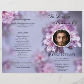Floral Funeral Programme Sjabloon (Voorkant)