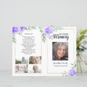 Floral Funeral Programme sjabloon (Staand voorkant)