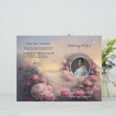 Floral Funeral Programme Sjabloon (Staand voorkant)