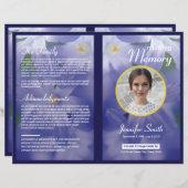 Floral Funeral Programme Sjabloon (Voorkant / Achterkant)