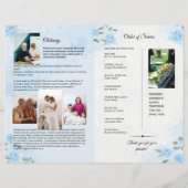 Floral Funeral Programme Sjabloon (Achterkant)