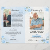 Floral Funeral Programme Sjabloon (Voorkant)