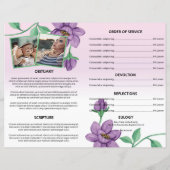 Floral Funeral Programme Sjabloon (Achterkant)
