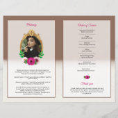 Floral Funeral Programme Sjabloon (Achterkant)
