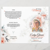 Floral Funeral Programme Sjabloon (Voorkant)