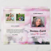 Floral Funeral Programme Sjabloon (Voorkant / Achterkant)