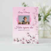 Floral Funeral Programme Sjabloon Kaart (Staand voorkant)