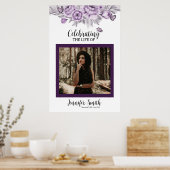 Floral Funeral Welcome Sign Sjabloon Poster (Keuken)