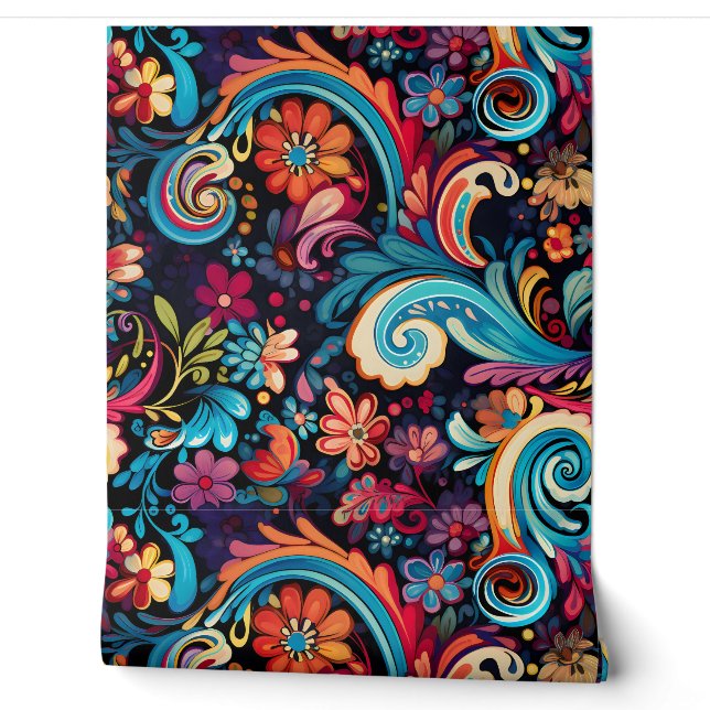 Floral Funkadelic Botanical Behang (Afrollen)