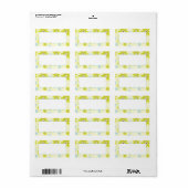 Floral funky étiquette de adresse (Feuille entière)