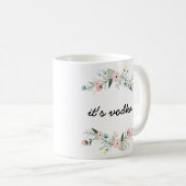 Floral Funny Vodka Mok (Voorkant rechts)
