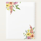 Floral Future Bride Gold Glitter Modern Weddenscha Planner (Achterkant)