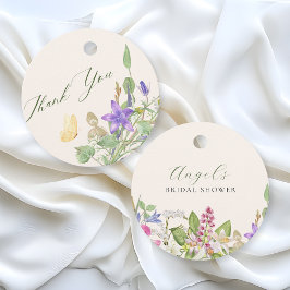 Floral garden bedankjes labels