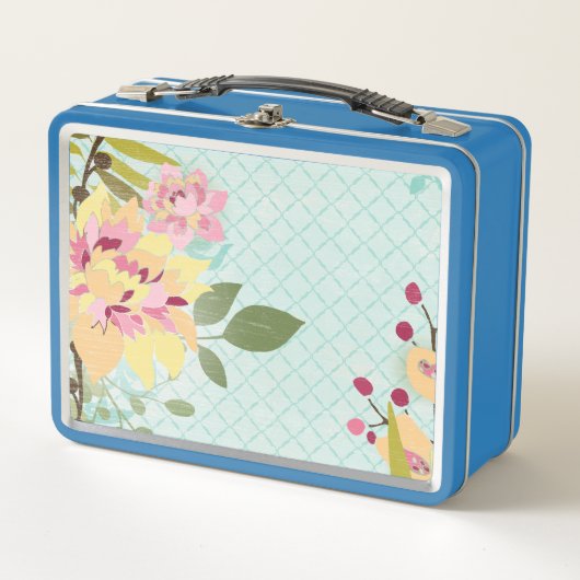 Floral Garden, blauwe achtergrond (Voorkant)