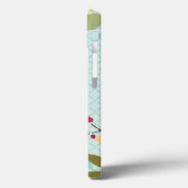 Floral Garden, blauwe achtergrond Case-Mate iPhone Case (Achterkant / Links)