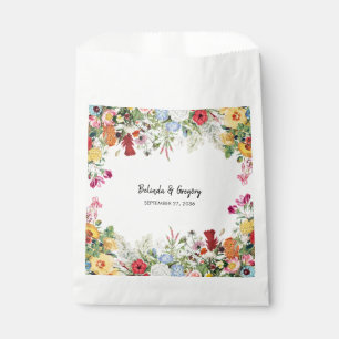 Floral Garden Colorful Flowers Wedding Bedankzakje