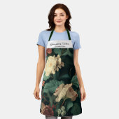  Floral Garden Elegant Peony Green Ivory Schort (Gedragen)