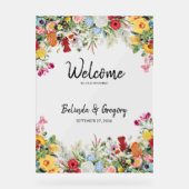 Floral Garden Flowers Mariage Affiche de bienvenue (Recto)