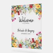 Floral Garden Flowers Mariage Affiche de bienvenue (Angle)