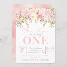 Floral Garden Girl eerste uitnodiging