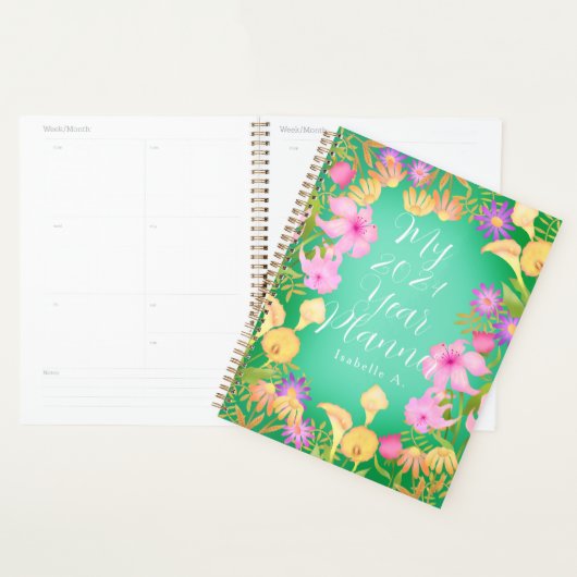 Floral Garden Green Planner (Display)