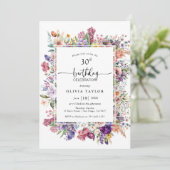 Floral Garden Lijst Modern Kaart (Staand voorkant)