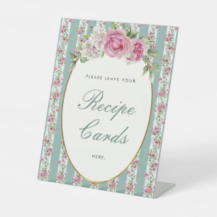 Floral Garden Party Recept Kaarten Vrijgezellenfee Reclamebord Met Voetstuk