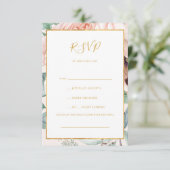 Floral Garden Pastel Chanson Demande RSVP Card (Debout devant)