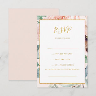 Floral Garden Pastel Song Request RSVP Card