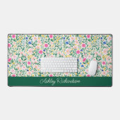 Floral Garden Personalized Desk Mat (Clavier et souris)