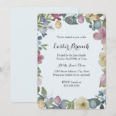 Floral Garden Sweet Easter Brunch Uitnodiging (Voorkant / Achterkant)