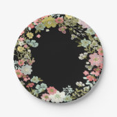 Floral Garden Trouwpapier Borden Papieren Bordje (Voorkant)