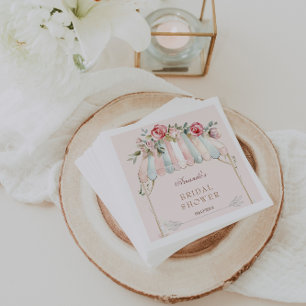 Floral Garden Vrijgezellenfeest Roze Servet