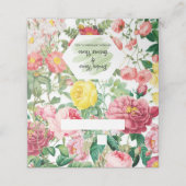 Floral Garden, Waterverf en geometrische bruiloft (Buitenkant ongevouwen)