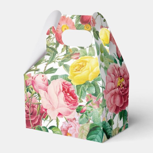 Floral Garden, Waterverf en geometrische bruiloft Bedankdoosjes (Achterkant)