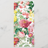 Floral Garden, Waterverf en geometrische bruiloft Menu (Achterkant)