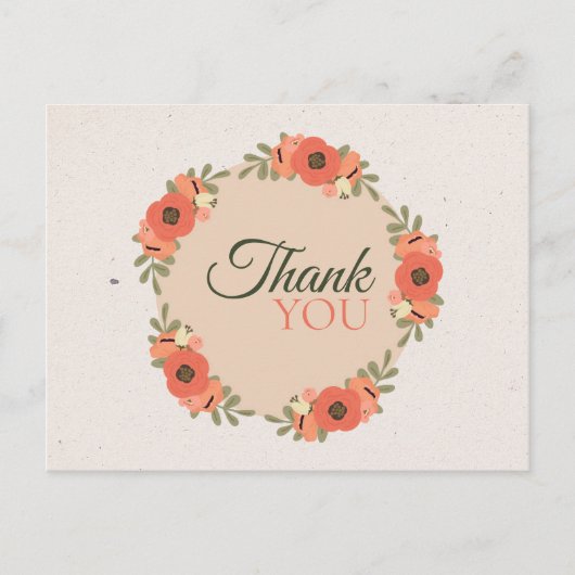 Floral Garden Wedding Briefkaart (Voorkant)