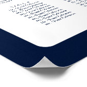 Floral Garden Wedding Reception Sezing Chart Poster (Hoek)