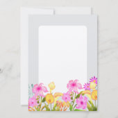 Floral Garden White Thank You Kaart (Achterkant)