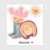 Floral Gardening Vinyl Stickers (Vel)