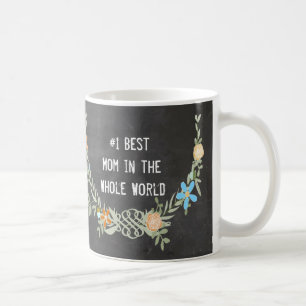 Floral Garland Beste moeder ter wereld Koffiemok
