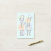 Floral Gather Quote 2 Post-it® Notes (Op bureau)