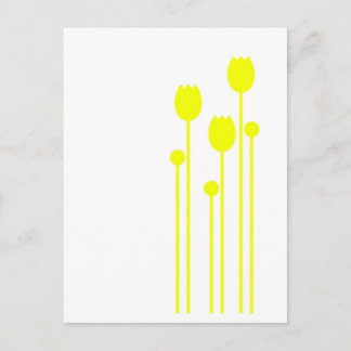 Floral  gele briefkaart