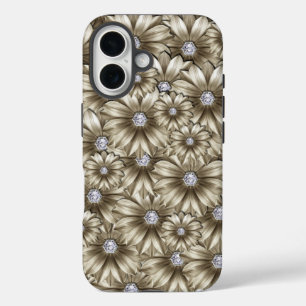 Floral Gemstone coque iphone