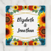 Floral geometric bedankjes labels (Voorkant)
