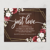 Floral Geometric Budget Wedding Invitations (Voorkant)