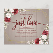 Floral Geometric Budget Wedding Invitations (Voorkant)