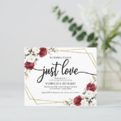 Floral Geometric Budget Wedding Invitations (Staand voorkant)