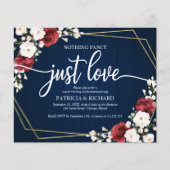 Floral Geometric Budget Wedding Invitations (Voorkant)